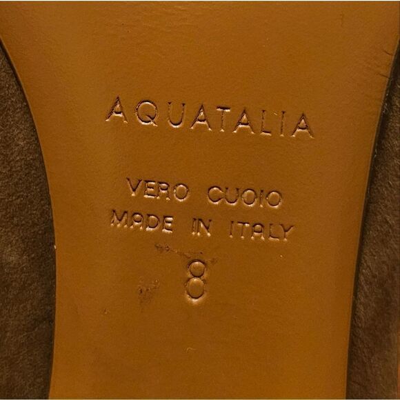 AQUATALIA Rich Brown Suede/ Leather Booties Made in Italy - Size 8 - Picture 10 of 10